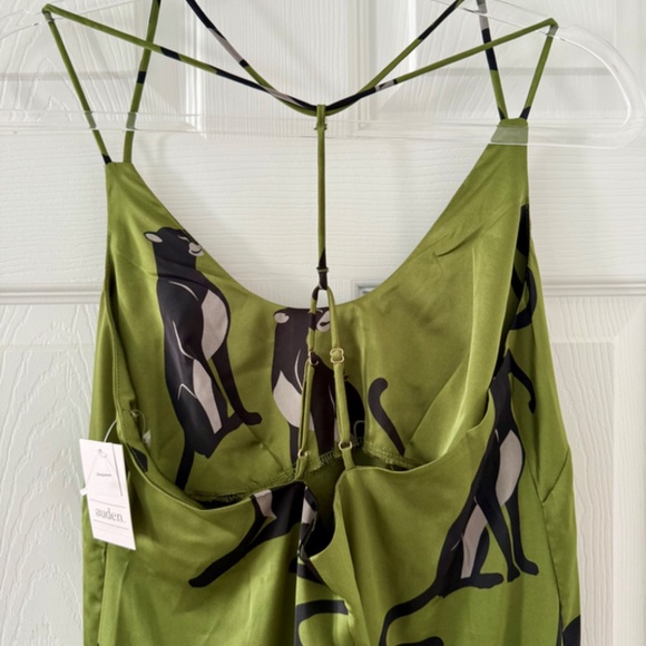 NWT Green Cheetah Nightgown Auden - Picture 2 of 3